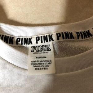 PINK white sweatshirt